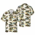 1944 M4 Sherman Tank With Bulldozer US Army World War Ii Hawaiian Shirt