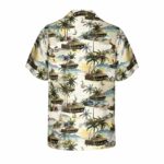 1944 M4 Sherman Tank With Bulldozer US Army World War Ii Hawaiian Shirt Back