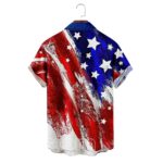 4th of July American Flag Patriotic Independence Day Vintage Hawaiian Shirt Back