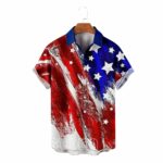 4th of July American Flag Patriotic Independence Day Vintage Hawaiian Shirt Front