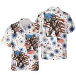 4th Of July Firework Bigfoot Memorial DayHawaiian Shirt