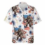 4th Of July Firework Bigfoot Memorial DayHawaiian Shirt Front