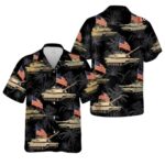 Abrams Battle Tank 4th Of July Coconut Pattern Hawaiian Shirt