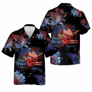 Abrams Battle Tank 4th Of July Hawaiian Shirt