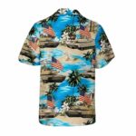 Abrams Battle Tank Flag Hawaiian Shirt Back