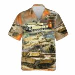 Abrams Tank Hawaiian Shirt Front