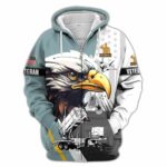 American Eagle Patriotic Armed Forces Day All Over Print Hoodie Front