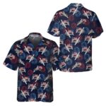 American flag and firework military airplane a 26 invader aircraft hawaiian shirt