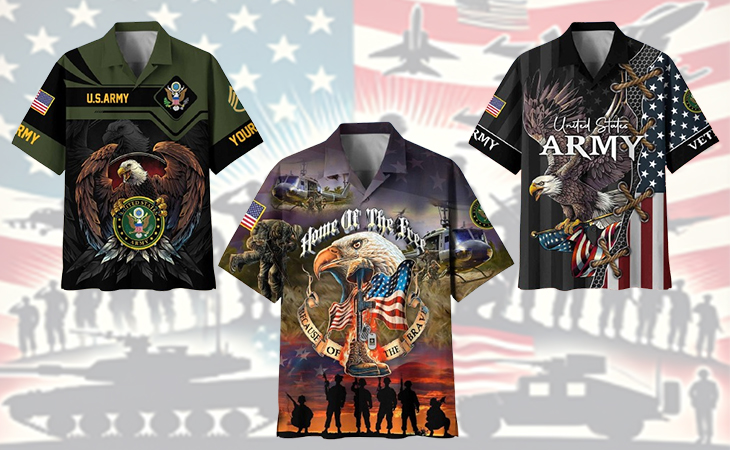 Armed force hawaiian shirt image