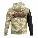 Army Strong Churchill Mark IV Tank Vintage Skull Camo Pattern All Over Print Hoodie Back