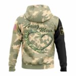 Army Strong Proud Army Mom Military Mother Camouflage Pattern All Over Print Hoodie Back