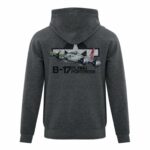 B 17 Flying Fortress All Over Print Hoodie Back