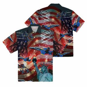 Blue Angels Air Show 4th July Liberty US Flag Armed Forces Day Hawaiian Shirt