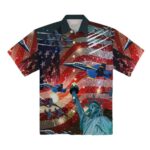 Blue Angels Air Show 4th July Liberty US Flag Armed Forces Day Hawaiian Shirt Front 1