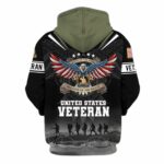 Celebrate Armed Forces Day United States Veteran Military Land Of The Free Eagles All Over Print Hoodie Back