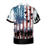 Celebrate Armed Forces Day with Patriotic Hawaiian Shirt Back