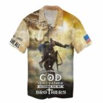 Christian Jesus God And Veteran Military Dad Hawaiian Shirt Front