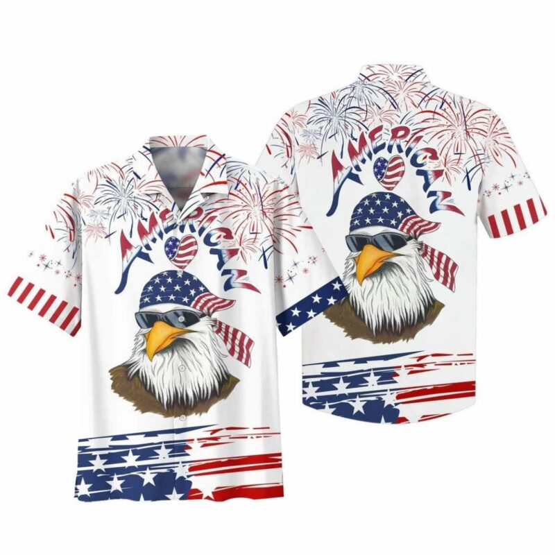 Cool Eagle American Independence'S Day Eagle Hawaiian Shirt