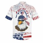 Cool Eagle American Independence's Day Eagle Hawaiian Shirt Back