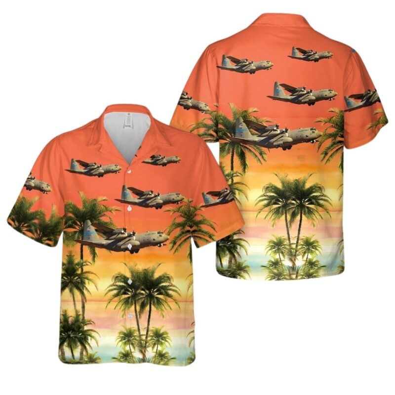 Delaware Air National Guard 166Th Airlift Wing (166Th Aw) Lockheed C 130 H2 Hercules The First State Hawaiian Shirt