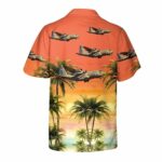 Delaware Air National Guard 166th Airlift Wing (166th AW) Lockheed C 130 H2 Hercules The First State Hawaiian Shirt Back