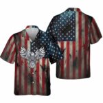 Eagle American Flag Memorial Day Hawaiian Shirt