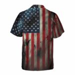 Eagle American Flag Memorial Day Hawaiian Shirt Back