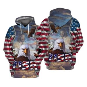 Eagle American, Jesus Independence Day Is Coming All Over Print Hoodie