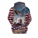 Eagle American, Jesus Independence Day Is Coming All Over Print Hoodie Back