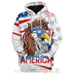 Flag Eagle Us Independence Day All Over Print Hoodie Front