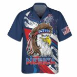 Happy Independence's Day Usa Eagle Hawaiian Shirt Front