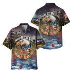 Home of the free because of the brave us veterans coard guard hawaiian shirt