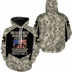 Honor The Fallen Camo US Army Veteran Memorial Day All Over Print Hoodie