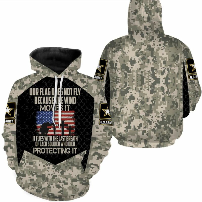 Honor The Fallen Camo Us Army Veteran Memorial Day All Over Print Hoodie