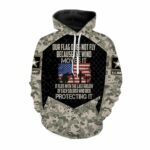 Honor The Fallen Camo US Army Veteran Memorial Day All Over Print Hoodie Front