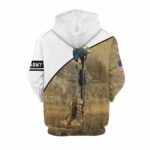 Honor The Fallen US Army Memorial Day All Over Print Hoodie Back