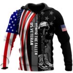 Honor The Fallen US Veteran Don't Thank Me, Thank My Brothers Who Never Came Back All Over Print Hoodie FRont