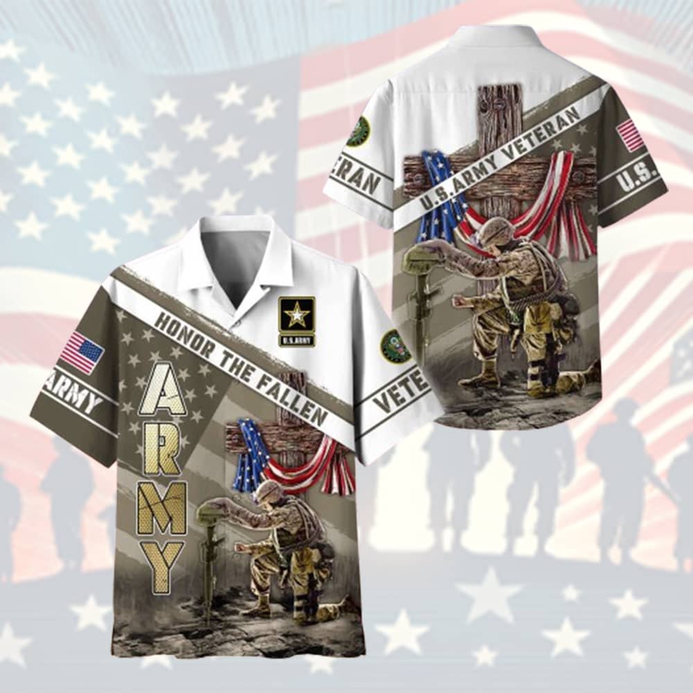 Honor The Fallen Us Veteran Us Army Hawaiian Shirt