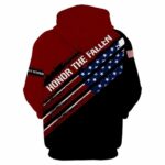 Honor The Fallen Veteran US Veteran Proud Patriotic Military All Over Print Hoodie Back