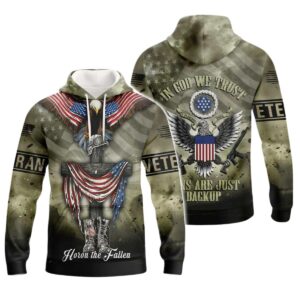 Honor the Land of the Free Independence Day All Over Print Hoodie