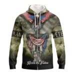 Honor the Land of the Free Independence Day All Over Print Hoodie Front