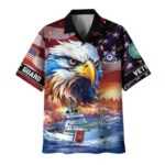 Honoring all who served us veterans coast guard hawaiian shirt front