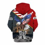 Honoring All Who Served US Veterans Eagle Flag All Over Print Hoodie Back