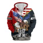 Honoring All Who Served US Veterans Eagle Flag All Over Print Hoodie Front