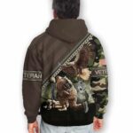 Honoring Our Heroes Armed Forces Camo Pattern All Over Print Hoodie Back