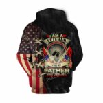 I Am Veteran Like My Father Before Me Us Army All Over Print Hoodie Back