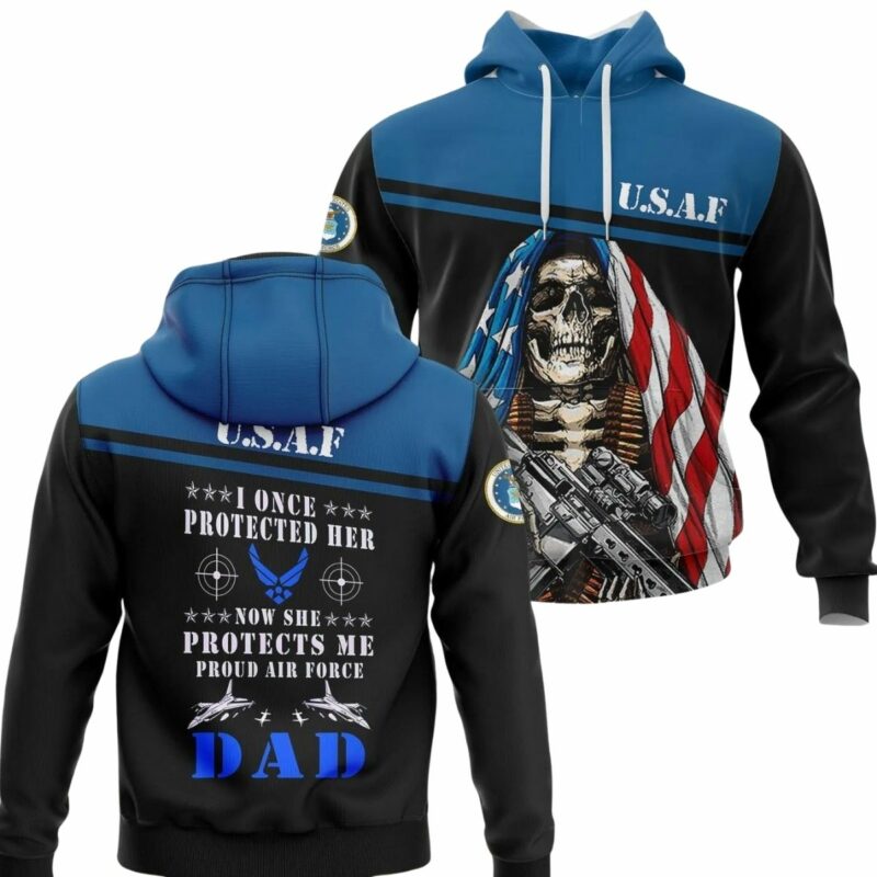 I Once Protected Her Proud Us Air Force Dad Air Force All Over Print Hoodie