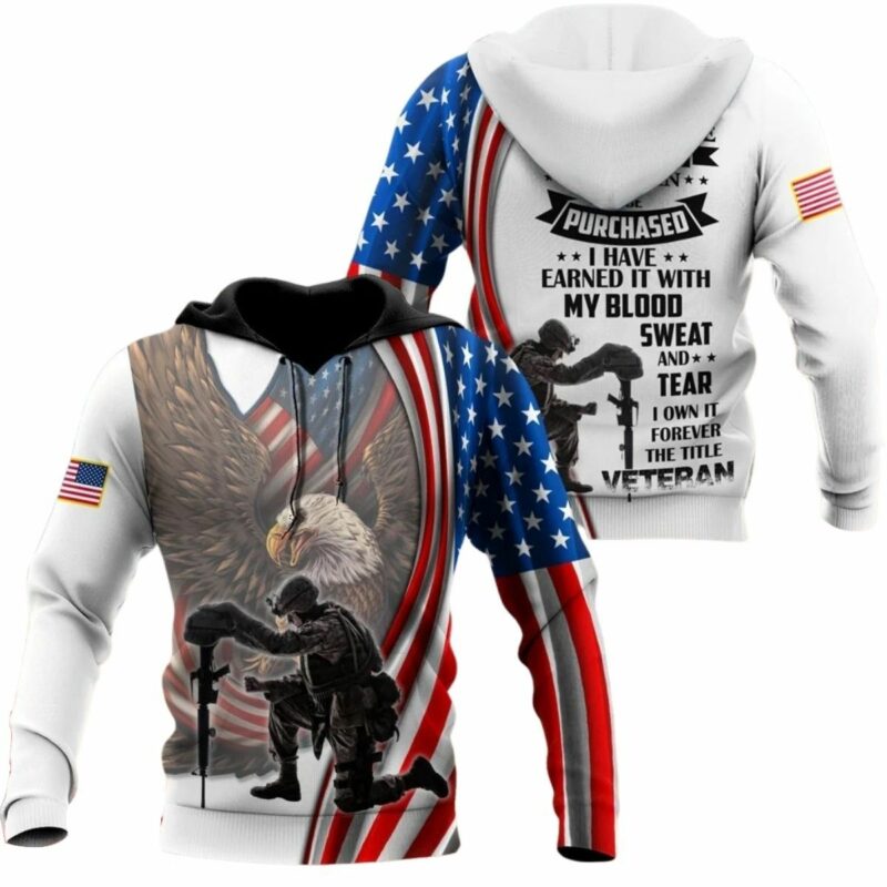 I Own It Forever The Title Veteran Us Veteran All Over Print Hoodie