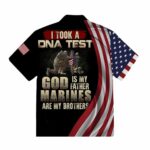 I Took A DNA Test God Is My Father Marines Are My Brothers Proud Military Dad Hawaiian Shirt Back