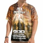 I Took A DNA Test God Is My Father Veterans Gift For Dad Hawaiian Shirt Front 1